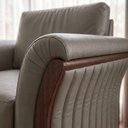 Ver mais imagens de Poltrona Decorativa Royal Base Madeira Courino Tcs 726 Moll