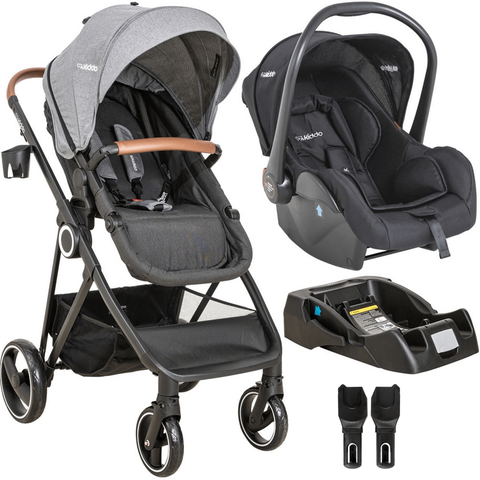 Carrinho de Bebe Moises Bebe Conforto Base Kiddo Cosmos Grafite