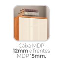 Ver imagem 7 de Cômoda 2 Portas 5 Gavetas com Cabideiro e Pés Chicago Bege/Cinamomo/Off White
