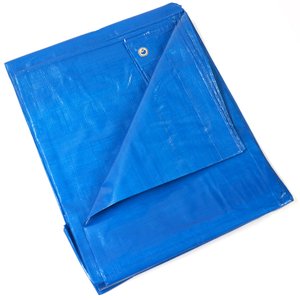 Lona de Polietileno Azul Impermeável Piscina Barraca Telhado 100 Micras/m2 5x5m Rino Agro