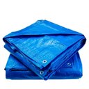 Ver imagem 2 de Lona de Polietileno Azul Impermeável Piscina Barraca Telhado 100 Micras/m2 5x5m Rino Agro