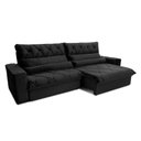 Ver imagem 4 de Sofá Retrátil/reclinável França 250cm Suede Velut com Molas no Assento - King House