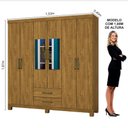Ver imagem 7 de Guarda Roupa Casal A22 6 Portas 2 Gavetas Com Espelho Carioca Móveis