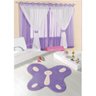 Kit Quarto Menina Cortina Juvenil + Tapete Borboleta Lilás - 1
