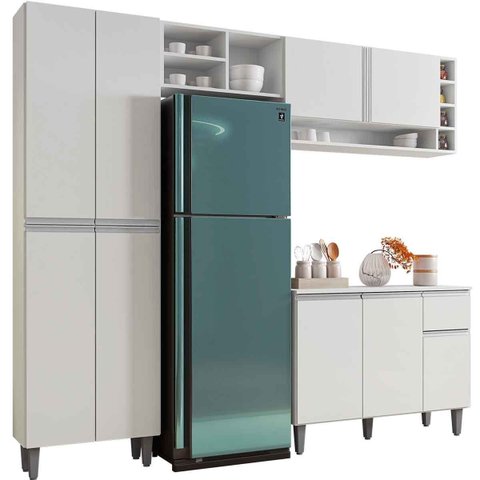 Cozinha Modulada Completa Valesca 2,30 M 5 Peças Branco