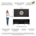 Ver imagem 6 de Rack Com Painel E Suporte Tv 65" Retrô Flórida Multimóveis V3134 Preto/Natural Preto/Natural