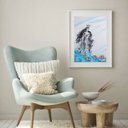 Ver imagem 1 de Quadro Umbanda Figura Iemanjá - 60x48cm:madeira Preta