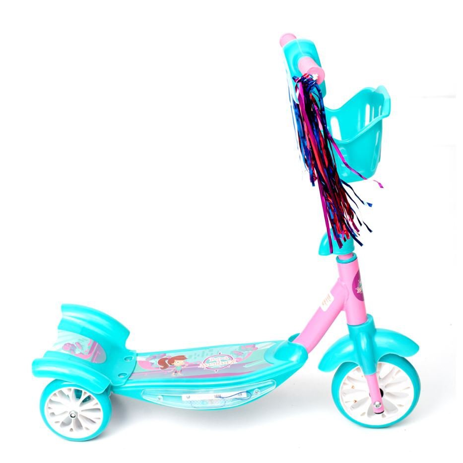 Patinete Infantil Meninas Turma Da Aventura Rosa Led Unitoys:Rosa/Único ...