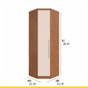Ver imagem 2 de Armário Modulado para Canto com 1 Porta 73 x 218 Cm MDP Freijó Off White ClickLar