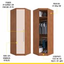 Ver imagem 3 de Armário Modulado para Canto com 1 Porta 73 x 218 Cm MDP Freijó Off White ClickLar