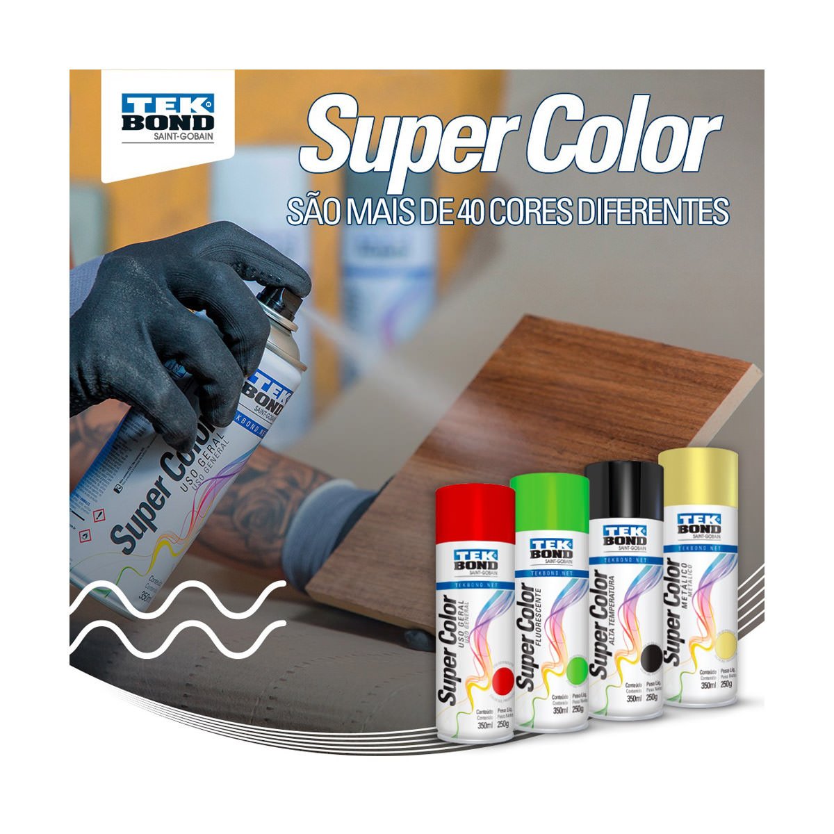 Tinta Spray Supercolor Cromado Metálico Tekbond Seca Rápido - 2