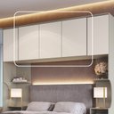 Ver imagem 6 de Módulo Aéreo para Quarto 3 Portas Elegance Branco/Niquel/Blanc