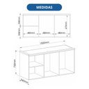 Ver imagem 2 de Módulo Aéreo para Quarto 3 Portas Elegance Branco/Niquel/Blanc