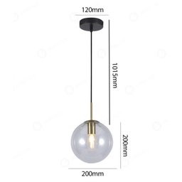 Pendente Globo Esfera de Vidro Âmbar Jabuticaba 20cm - 2