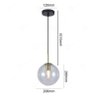 Pendente Globo Esfera de Vidro Âmbar Jabuticaba 20cm - 2