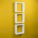 Ver imagem 4 de Conjunto 3 Nichos Decorativos 30x30 Branco para Sala Quarto