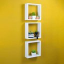 Ver imagem 2 de Conjunto 3 Nichos Decorativos 30x30 Branco para Sala Quarto