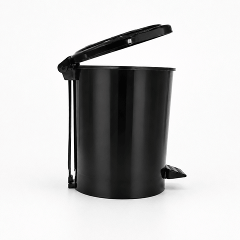 Lixeira Plástica com Tampa e Pedal 7 Litros Banheiro Cozinha:Preto