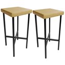 Ver imagem 2 de Kit 02 Banquetas Alta Bar Cozinha Sala de Jantar Preto Stella L02 Couríssimo Fendi - Lyam Decor