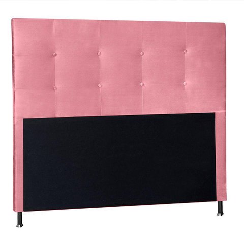 Cabeceira Casal 1,60m Berlim Suede Rosa