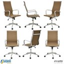 Ver imagem 1 de Kit 6 Cadeiras Office Sevilha Pu Alta Várias Cores - Rivatti