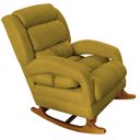 Ver imagem 1 de Poltrona Amamentação Liz de Balanço Suede Amarelo - Dominic Decor