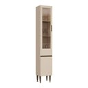Ver imagem 1 de Paneleiro Armário de Cozinha com Vidro 2 Portas 36cm Milano Multimóveis MP2482 Vanilla/Incolor