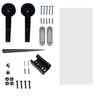 Kit Porta de Correr Fundo Primer 0,90x210 + Trilho Preto - 1