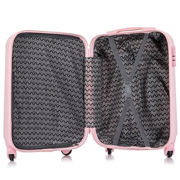 Kit Mala Rodinha + Frasqueira Seanite Diamante P 20" a Bordo - Rosa - 3