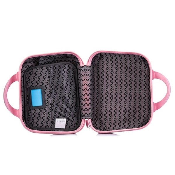 Kit Mala Rodinha + Frasqueira Seanite Diamante P 20" a Bordo - Rosa - 6