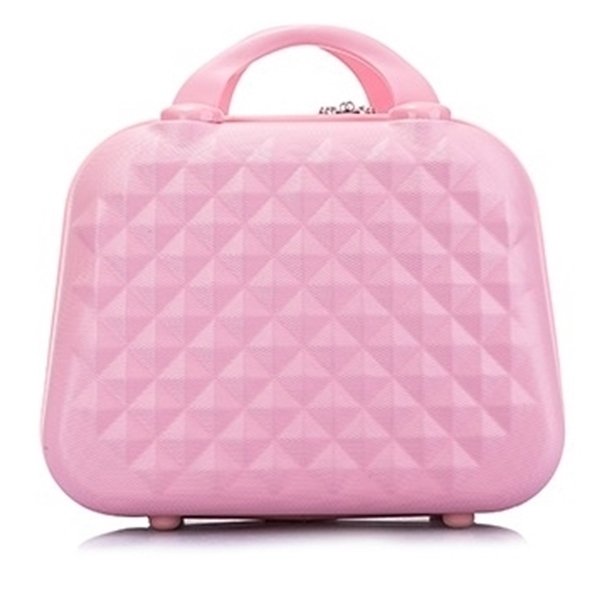 Kit Mala Rodinha + Frasqueira Seanite Diamante P 20" a Bordo - Rosa - 4