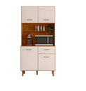 Ver imagem 1 de Kit Cozinha New Izis 0.90m Freijó/Off White