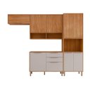 Ver imagem 2 de Cozinha Modulada 4 Peças com Torre Quente para Forno ou Microondas Marrom/Cinamomo/Off White