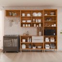 Ver imagem 5 de Cozinha Modulada 4 Peças com Torre Quente para Forno ou Microondas Divina Cinamomo/Off White