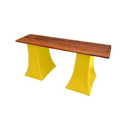 Banco Sapateira Jardim Condomínio Praia 2 Lugares BGPLASTICOS BGB AMARELO GIRASSOL 007