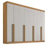 Guarda Roupa 8 Portas e 8 Gavetas Mdf Cinamomo e Off White - 1