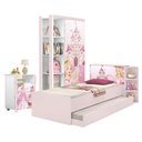 Ver imagem 2 de Jogo de Quarto Temático Feminino Infantil 4 Peças - Lara Princesa Rosa J&a Móveis