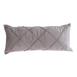 Capa Almofada Retangular Baguete Veludo 30x65 - Cinza Escuro - 1