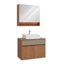 Ver imagem 3 de Conjunto Gabinete de Banheiro Suspenso com LED Llily 70cm