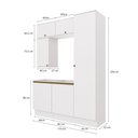 Ver imagem 4 de Conjunto para Banheiro Kappesberg Celeste 6 Peças Branco 170cm