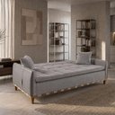 Ver imagem 2 de Sofá Cama Luca 3 Lugares 209cm Cinza Linho Lojas Curitibanas