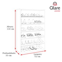 Sapateira Organizadora Laís com 5 Prateleiras Preto - AJL Móveis - Preto - 3