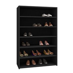 Sapateira Organizadora Laís com 5 Prateleiras Preto - AJL Móveis - Preto - 1