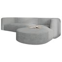 Ver imagem 3 de Sofá Modular Celinne Luxuoso Sala de Estar Decoração Luxo 265cm Bouclé Cinza