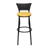 Banco Americano Alta Bar Bistro de Junco Fibra Sintetica:amarelo/tifanny - 2
