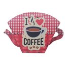 Ver imagem 1 de Porta Filtro em Madeira para Coador de Café Decor - I Love Coffe
