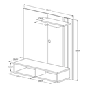Ver imagem 3 de Suporte Painel Sala Para TV Até 32 Polegadas Sun - Freijó com Off White