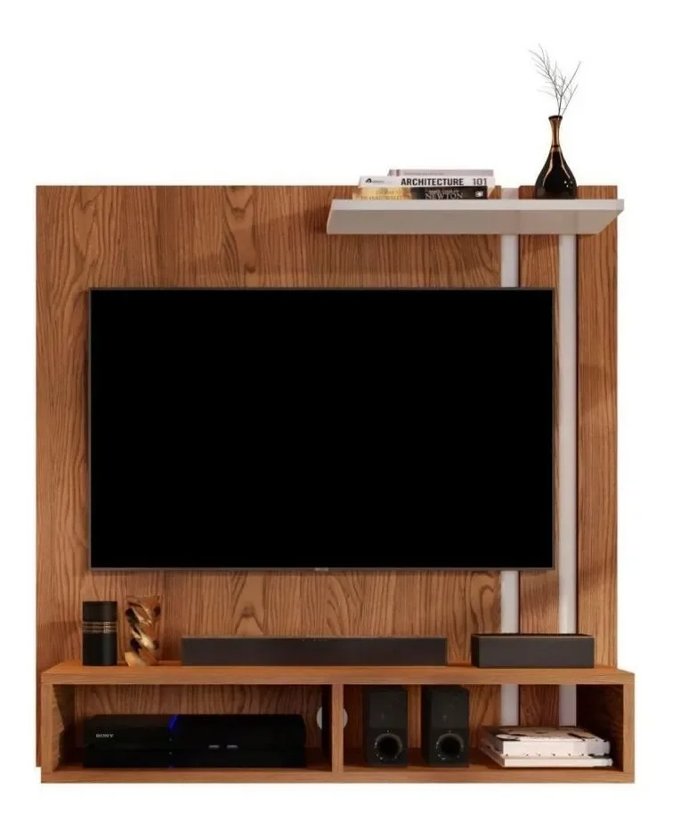 Ver imagem 2 de Suporte Painel Sala Para TV Até 32 Polegadas Sun - Freijó com Off White