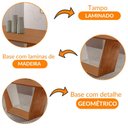 Ver imagem 3 de Mesa para Sala de Jantar Rubi 180cm Moderna Mobília Cinamomo com Off White-cinamomo Imbuia