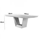 Ver imagem 5 de Mesa para Sala de Jantar Rubi 180cm Moderna Mobília Cinamomo com Off White-cinamomo Imbuia